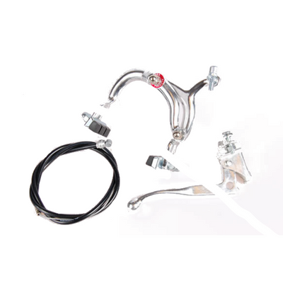 knijprem set achter aluminium zilver