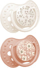 Difrax lovi fopspeen dynamisch - classy - 6 tot 18 maanden - blossom - wit oranje - 2 stuks