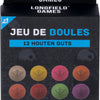 Engelhart jeu de boules houten buts set – 24 stuks fluor naturel – ø30 mm – pétanque – longfield