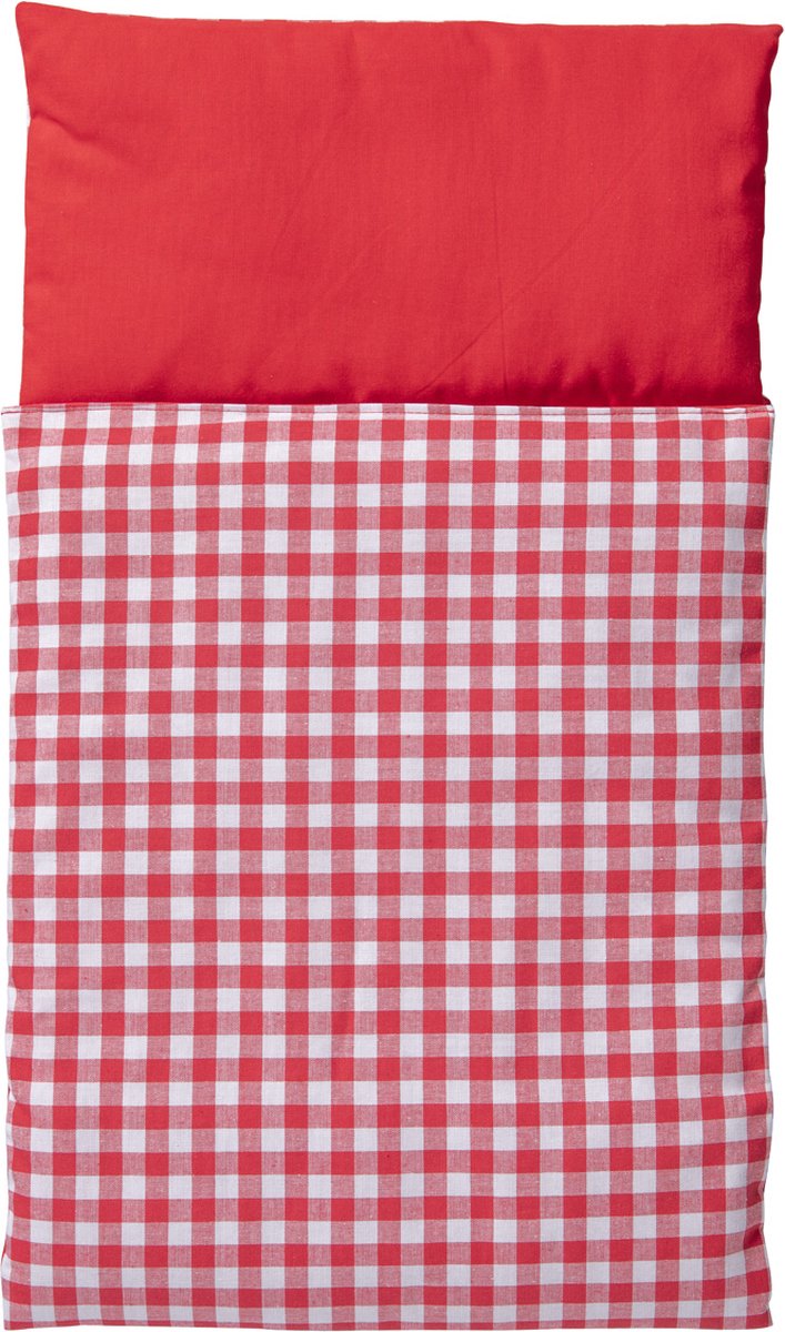 Van dijk toys dekbedje - rood wit geruit