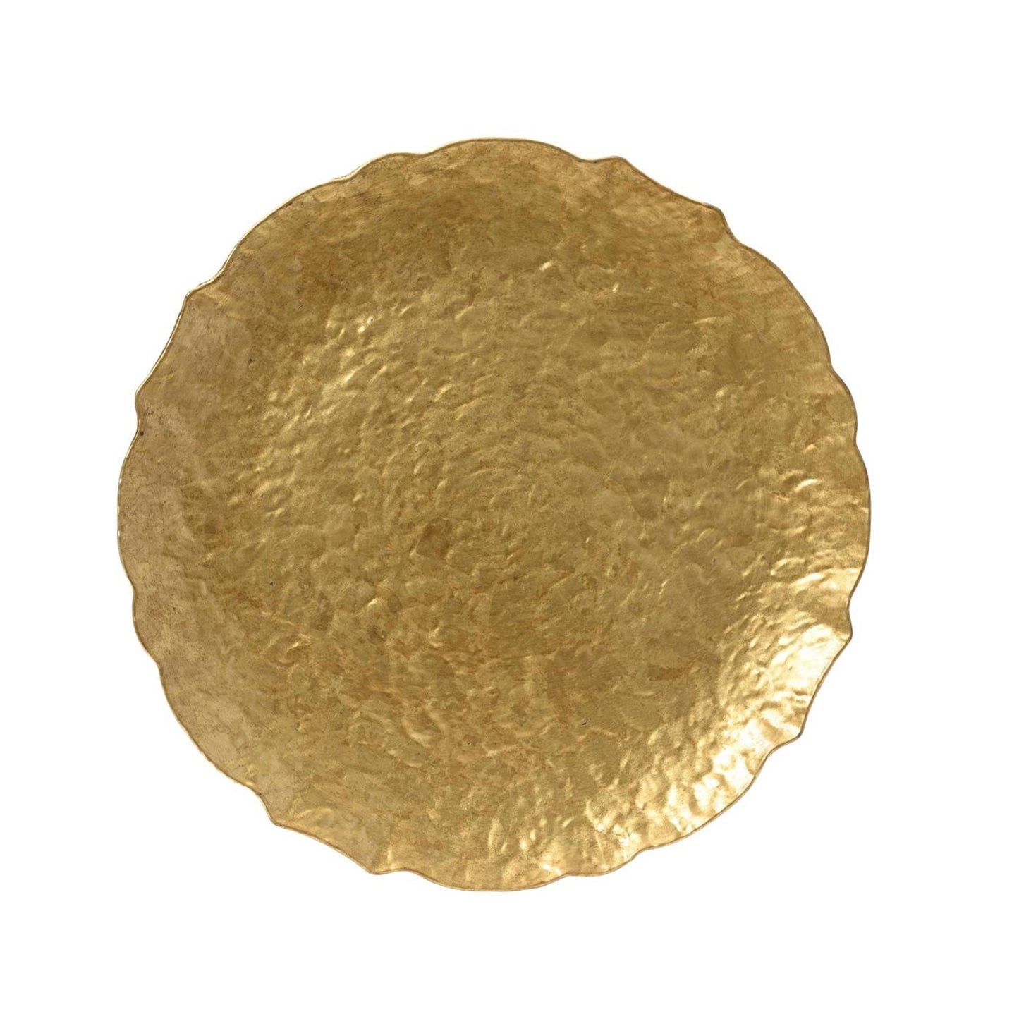 Decoris decobord kunststof slagwerklook ã˜33cm goud