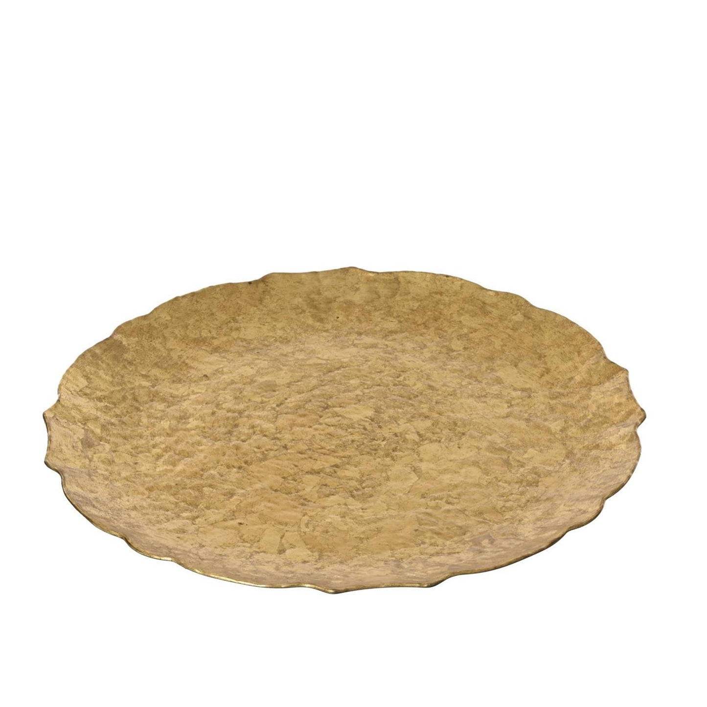 Decoris decobord kunststof slagwerklook ã˜33cm goud