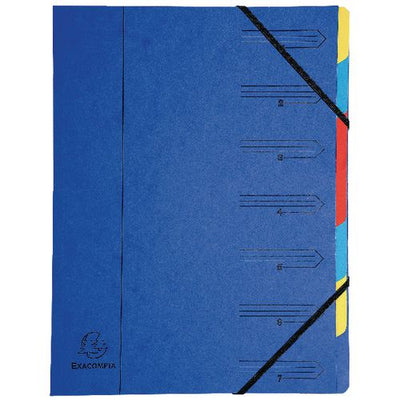 Exacompta sorteermap 54072e 7vaks a4 blauw