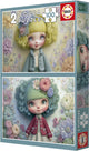 Educa legpuzzel flower girls - 2 puzzels van 100 stukjes karton.