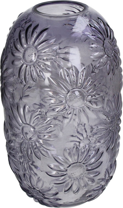 Hd collection vaas glas paars 19x19x33,5cm