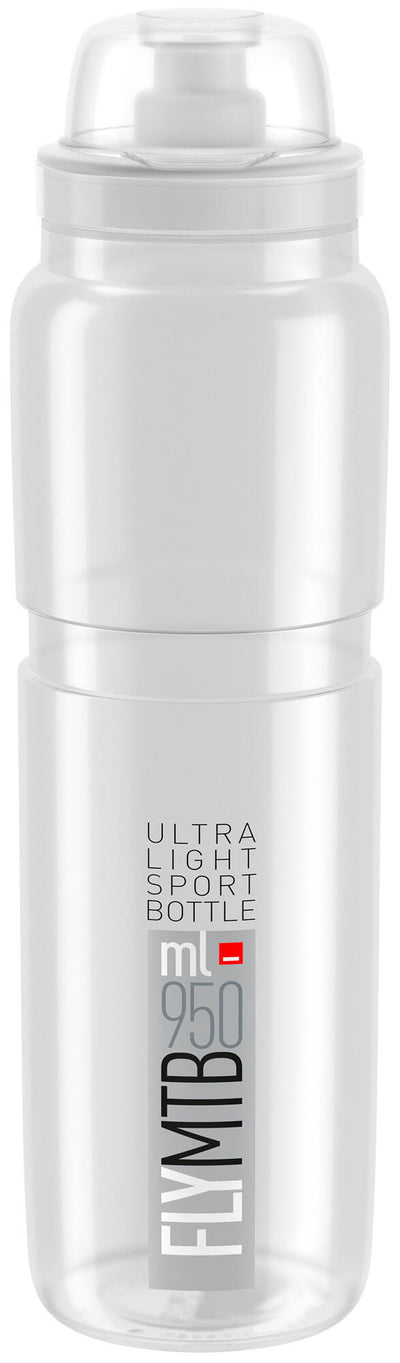 Elite bidon fly mtb bottle fly mtb 950ml clear grey