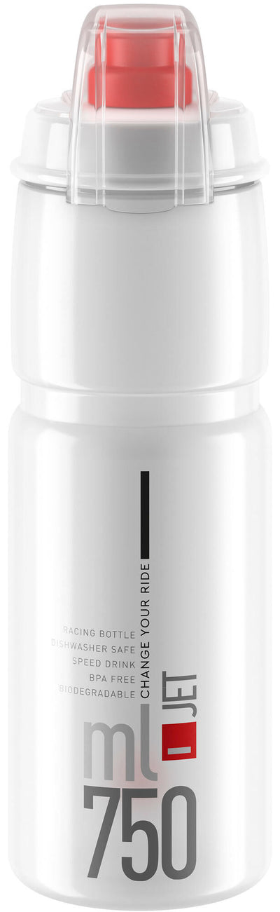 Elite jet plus drinking bottle 750ml | transparent red