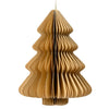 Decoris kersthanger kerstboom papier beige 15cm