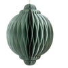 Decoris kersthanger van papier 100% fsc dia11x15cm groen