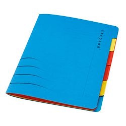 Sorteermap djois secolor blauw 6 tabs a4