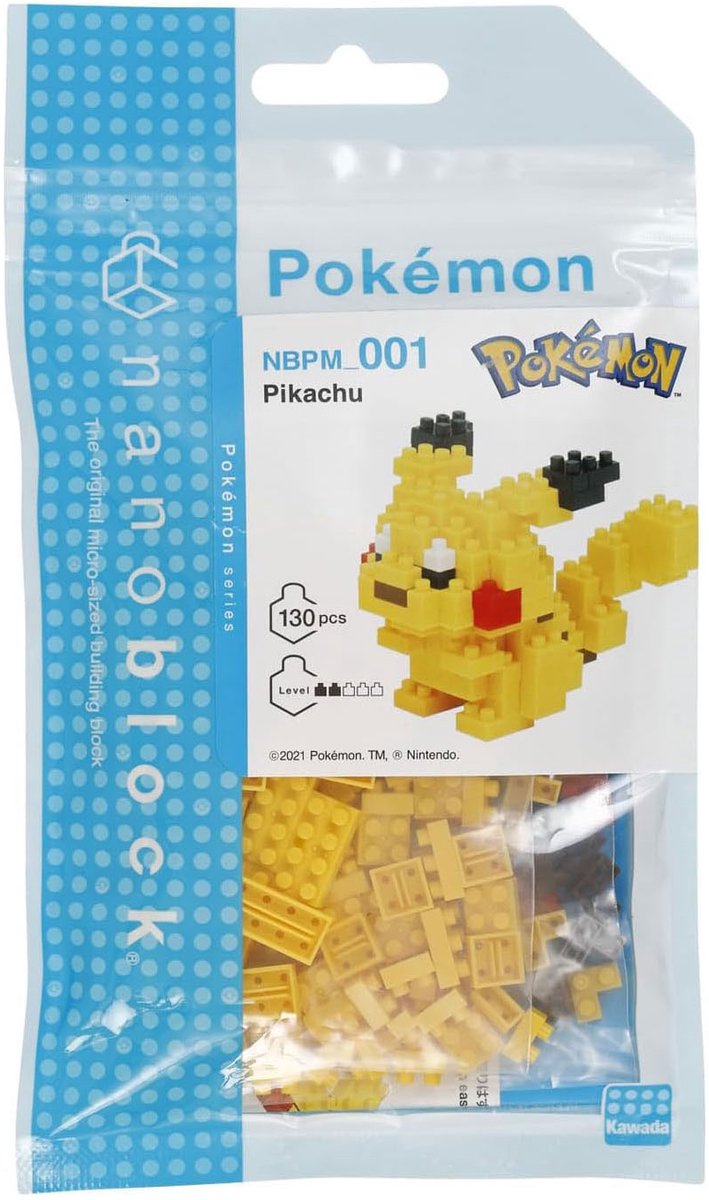 Nanoblock bouwset pokémon pickachu - 130st.