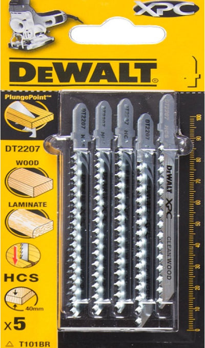 Dewalt dt2207-qz serie - jigsaw bladen - 100 mm - staal hoogwaardig