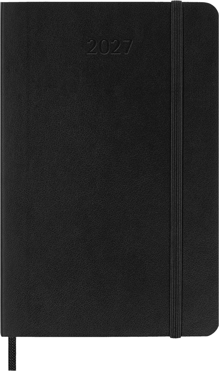 Moleskine 12 maanden agenda - 2027 - wekelijks - pocket - zachte kaft - zwart