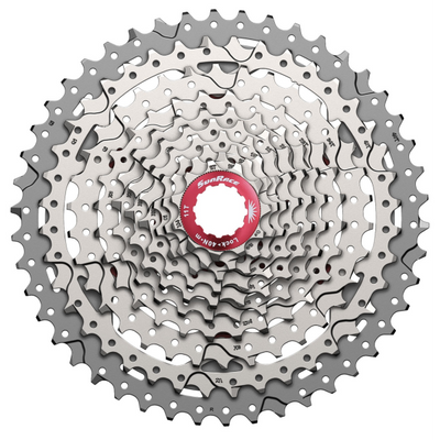SunRace csmx3 10 speed cassette 11-42t. zilver metallic