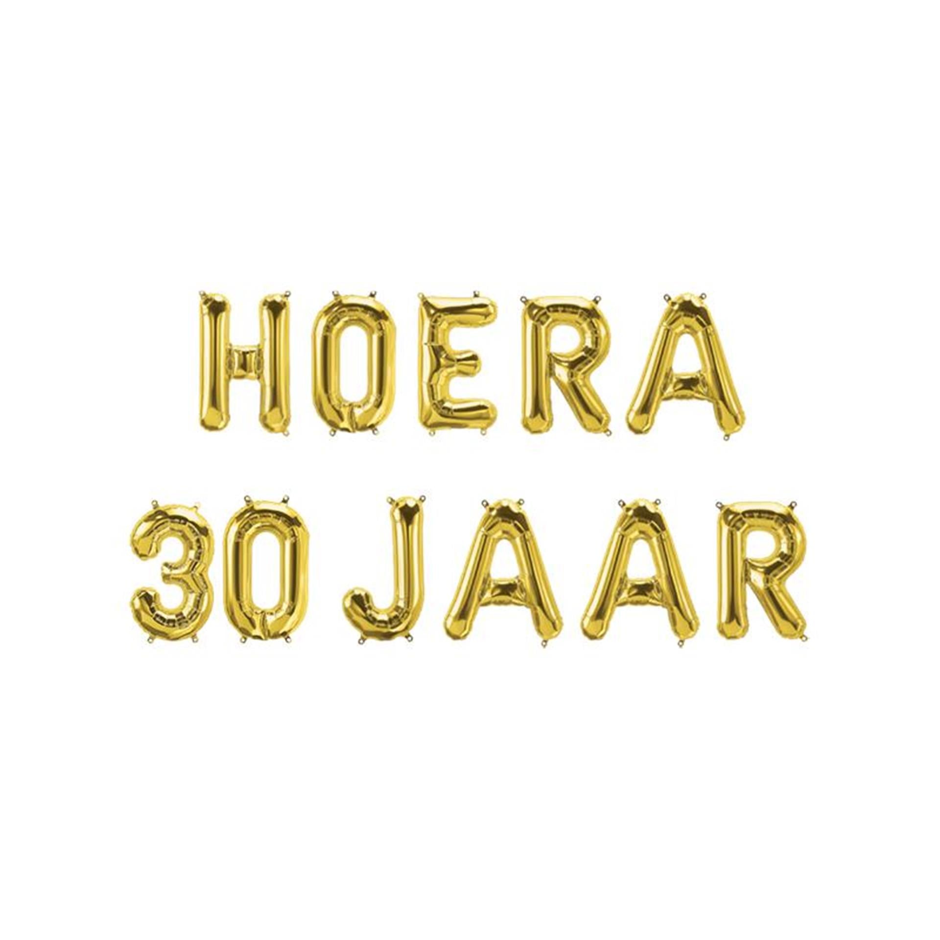 Paperdreams folie ballon letterslinger - hoera 30 jaar