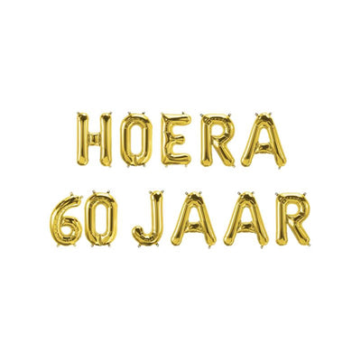 Paperdreams folie ballon slinger - hoera 60 jaar