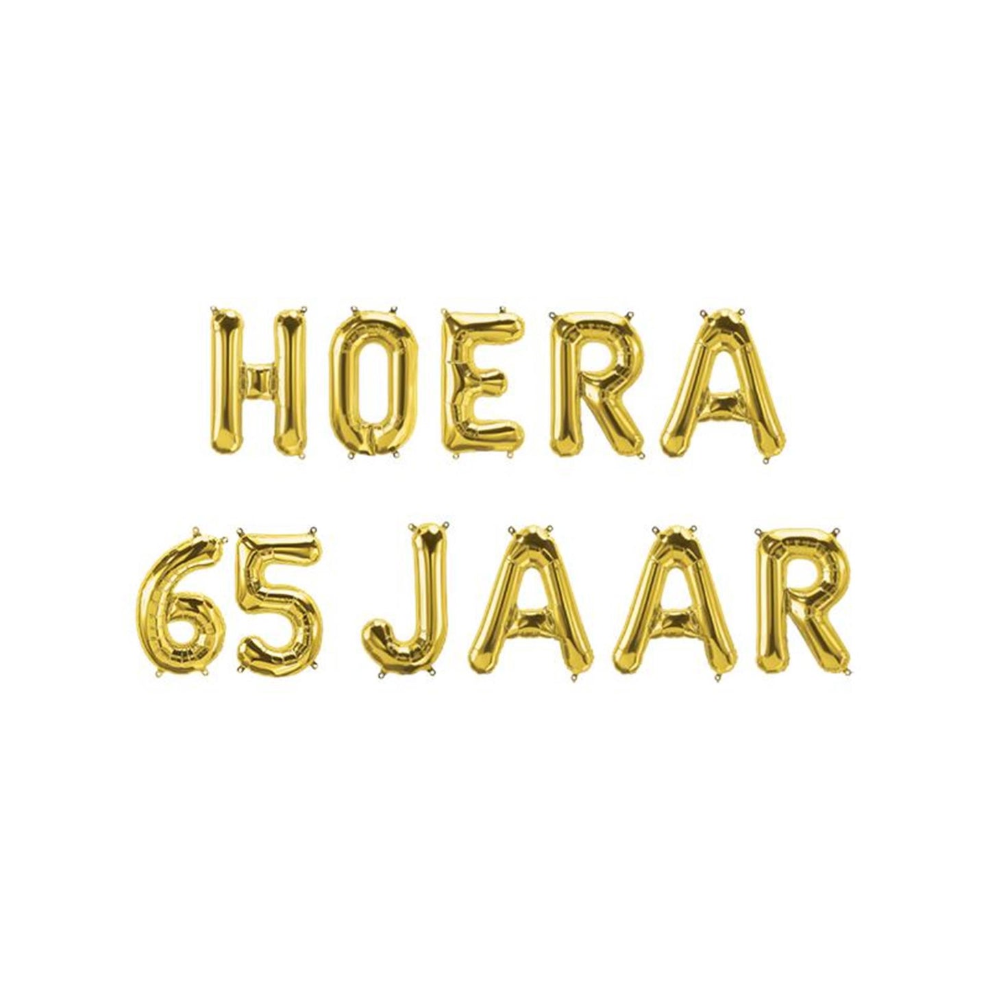 Paperdreams folie ballon letterslinger - hoera 65 jaar