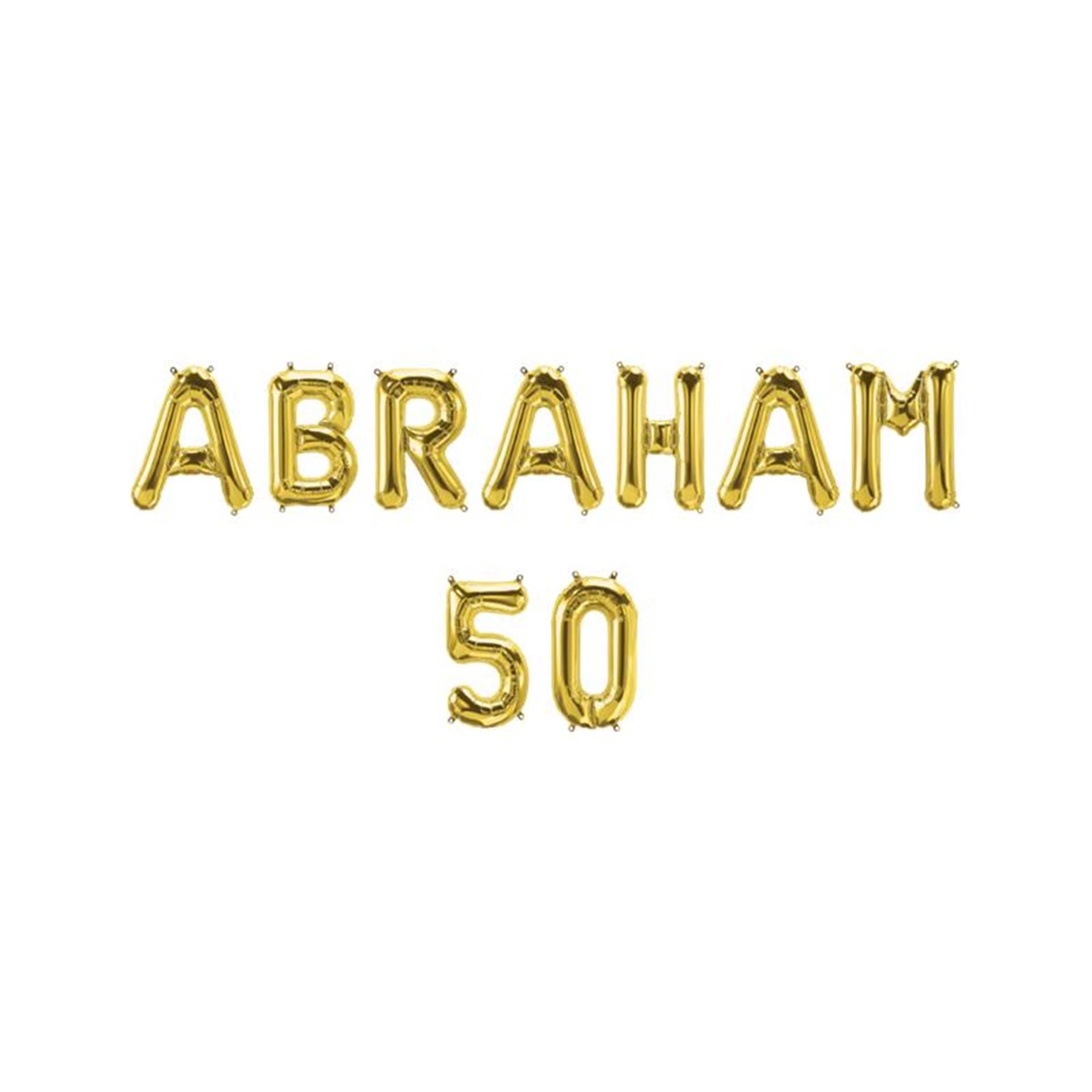 Paperdreams folie ballon letterslinger - abraham 50