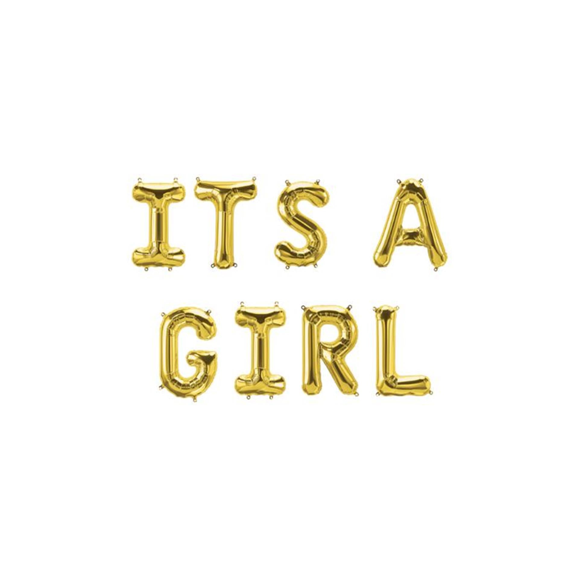 Paperdreams folie ballon letterslinger - its a girl