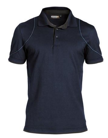 Dassy polo orbital nachtblauw grijs m