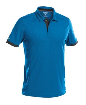 Dassy polo traxion azuurblauw grijs l