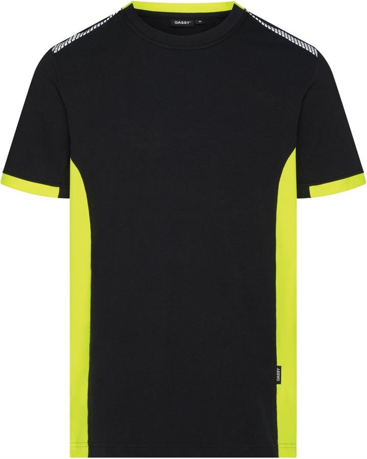 Dassy polo veracruz nachtblauw fluogeel s
