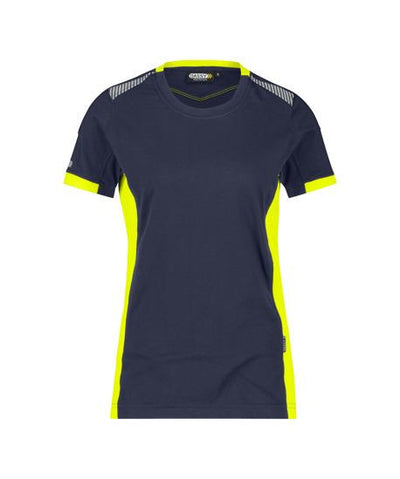 Dassy t-shirt tampico women nachtblauw fluogeel xs