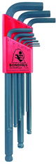 Bondhus inbussleutelset blx9m lang+kogelkop