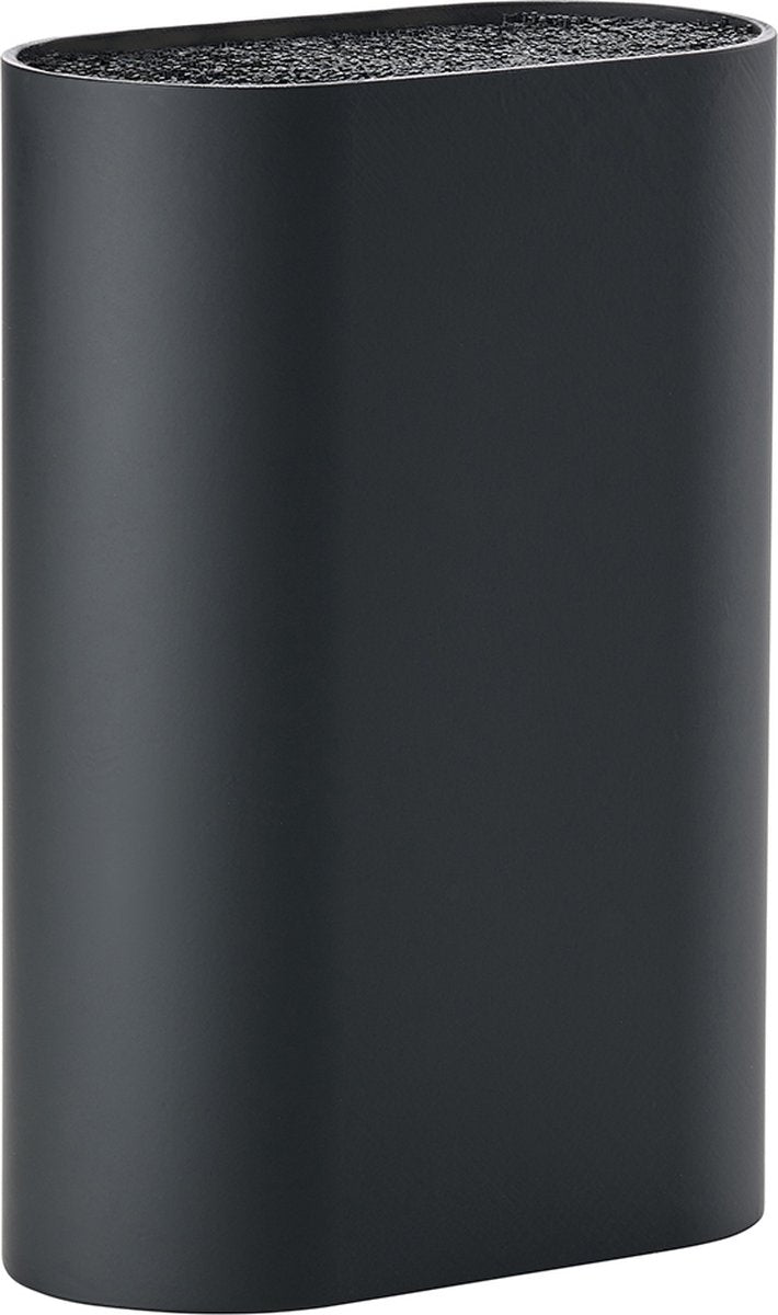 Zone denmark singles messenblok - mes houder - universeel - 17 x 9 cm black - kunststof - koken - keuken - keukenmesassecoires - ovaal