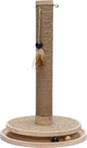 Designed by lotte krabpaal zavi - kattenkrabpaal - incl speelballetjes + touw - hout - 39,5-39,5-62 cm