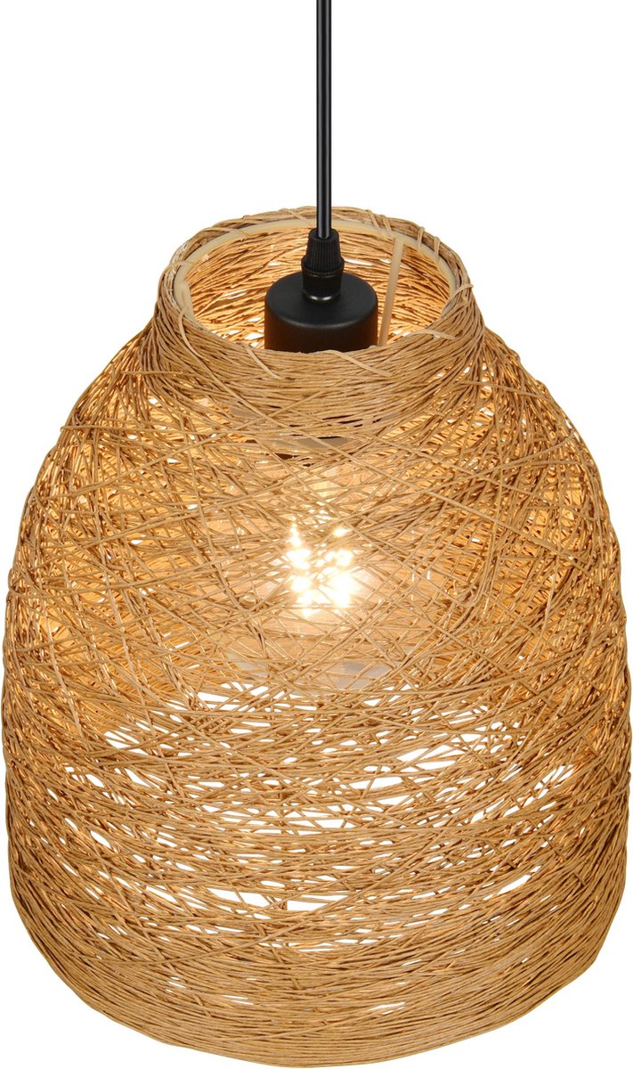 Rl live your light reality joeline - hanglamp - zwart mat - excl. 1x e27 4 w - plafondbevestiging - in hoogte verstelbaar - casalum