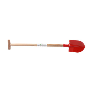 Basic metalen schep met houten steel 91 cm assorti