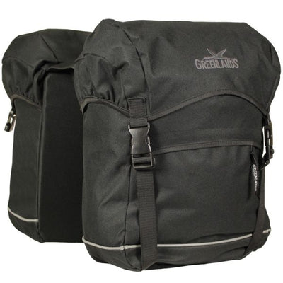 Greenlands dubbele fietstas travel bag 40 liter 30 x 37 x 17 (2x) - zwart