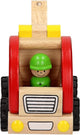 Goki houten voertuig - sleepwagen - 18,5x8,5x10cm - met rubberen banden - 2 jaar