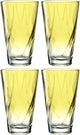 Leonardo twist drinkglas 300ml geel - set 4