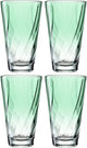 Leonardo twist drinkglas 300ml groen - set 4