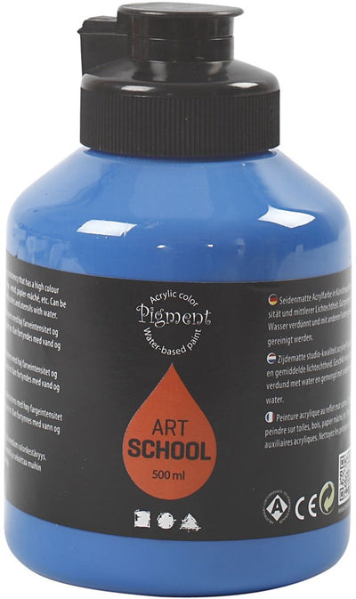 Pigment art school , primair blauw, 500 ml