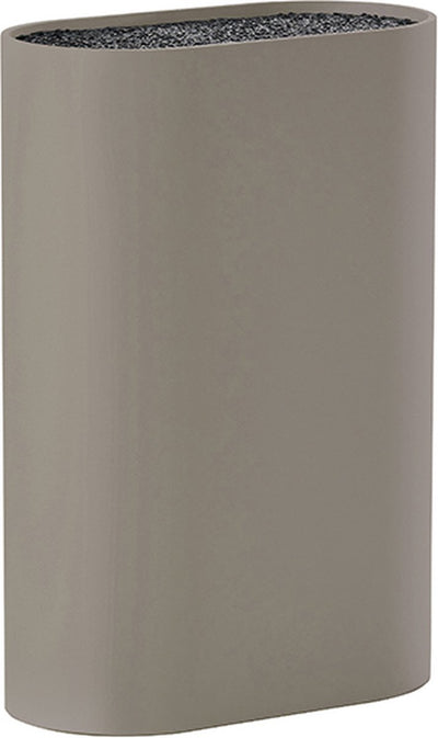 Zone denmark singles messenblok - mes houder - universeel - 17 x 9 x 24 cm - taupe - kunststof - koken - keuken - keukenmesassecoires - ovaal