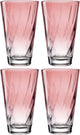 Leonardo twist drinkglas 300ml rose - set 4