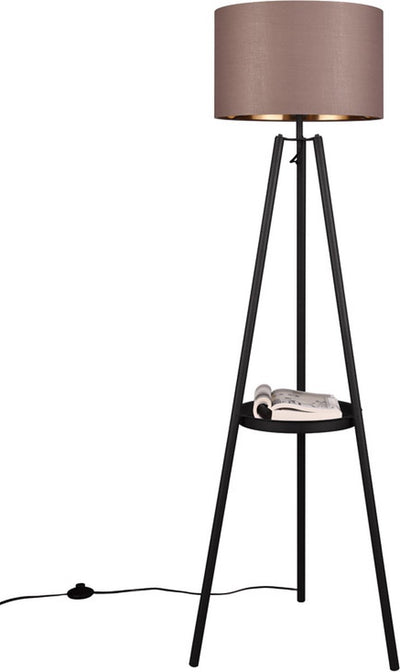 Rl live your light reality colette - vloerlamp - zwart mat - excl. 1x e27 4w - voetschakelaar