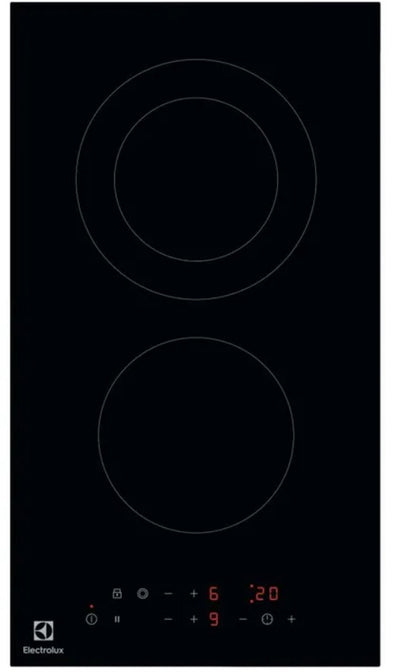 Electrolux lhr3233ck keramische kookplaat 30 cm 2 branders zwart