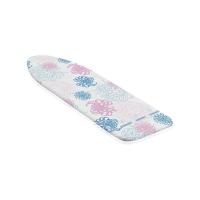 Leifheit strijkplankhoes cotton classic m - 125 x 40 cm strijkvlak - 3 mm dikke molton - roze - wit - blauw
