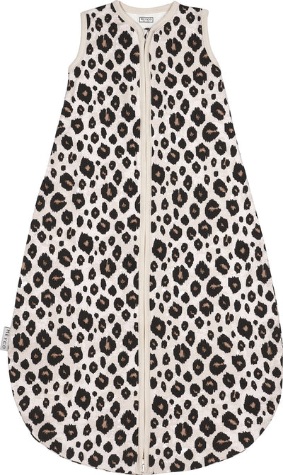 Meyco baby leopard baby zomerslaapzak rond - sand melange - 110cm - 0.5 tog
