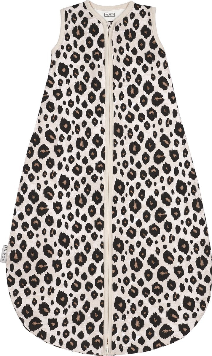 Meyco baby leopard baby zomerslaapzak rond - sand melange - 98cm - 0.5 tog
