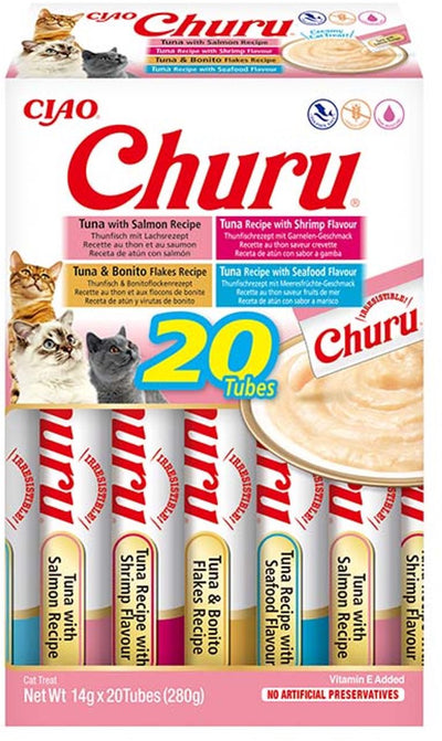 Inaba ciao churu creamy puree kattensnack liquid zeevruchten 20x14g