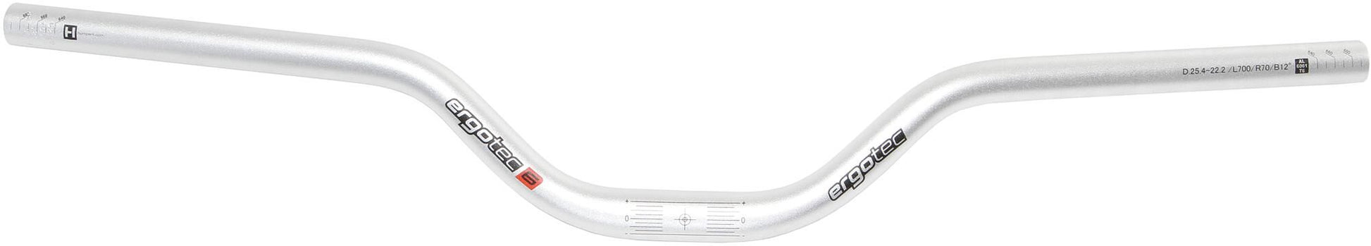 Ergotec stuur riser bar 70 bar riser bar 70 alu silver lev.6