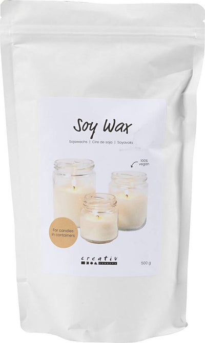 Creativ company sojawas voor kaarsen in potten - creme 250gr.