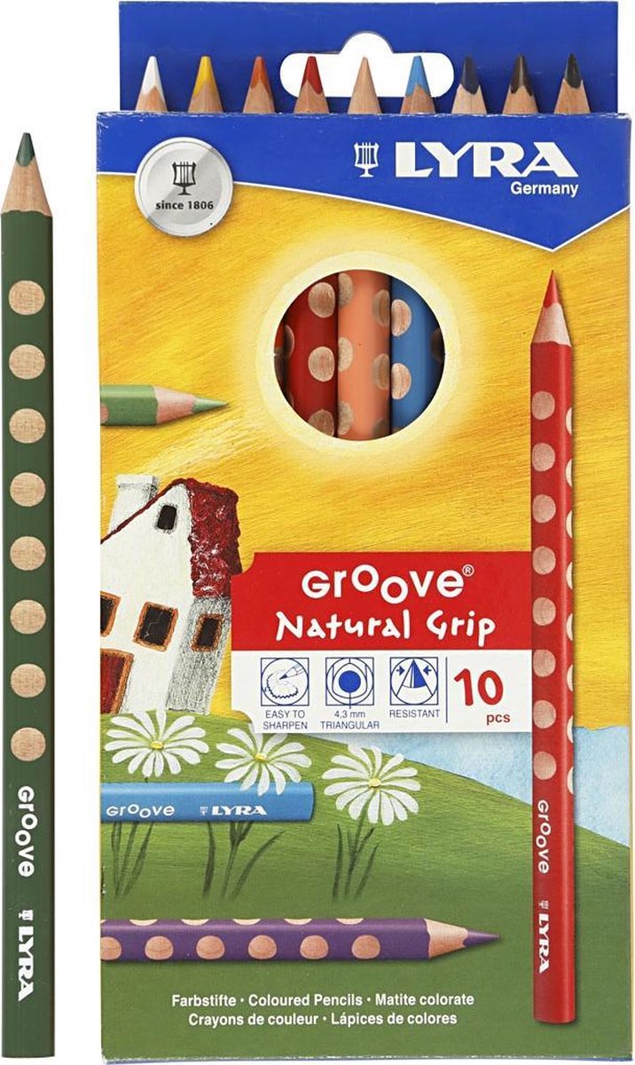 Lyra kleurpotloden groove 10 stuks multicolor