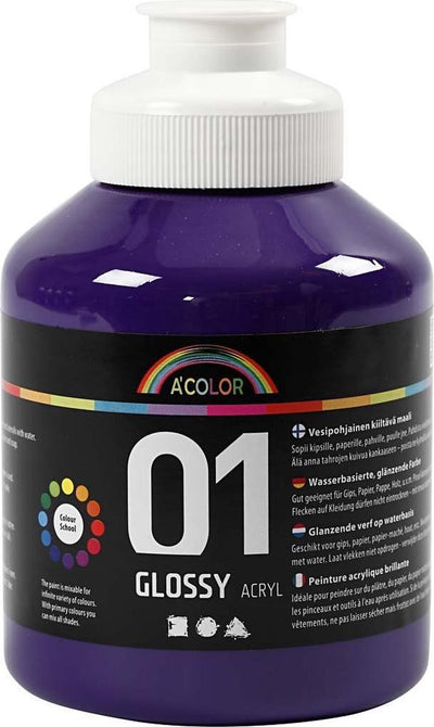 A-color glossy acrylverf, violet, 01 - glossy, 500 ml