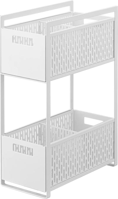 Yamazaki keukenrek met manden - 2 niveaus - tower - wit